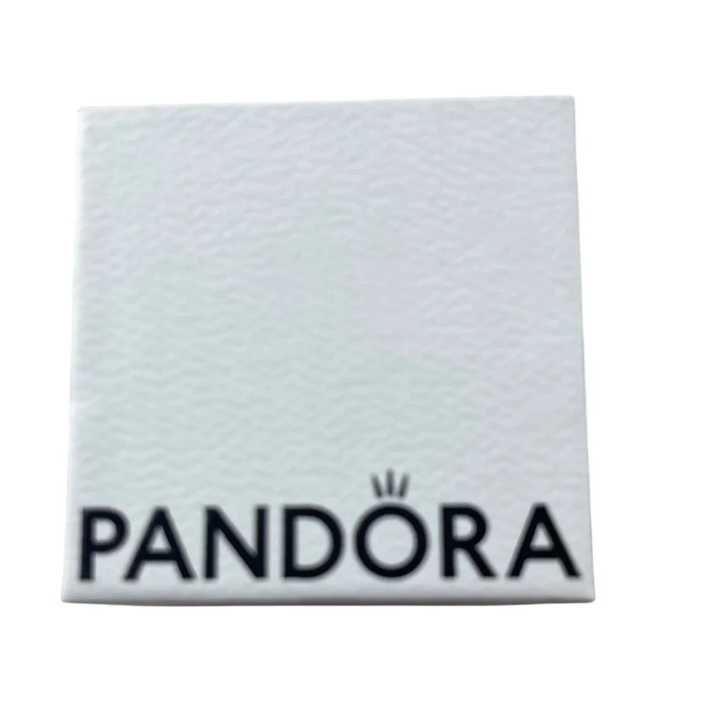Pandora Charm Ring Gift Box White Pink Interior Black Velvet Cushion 2